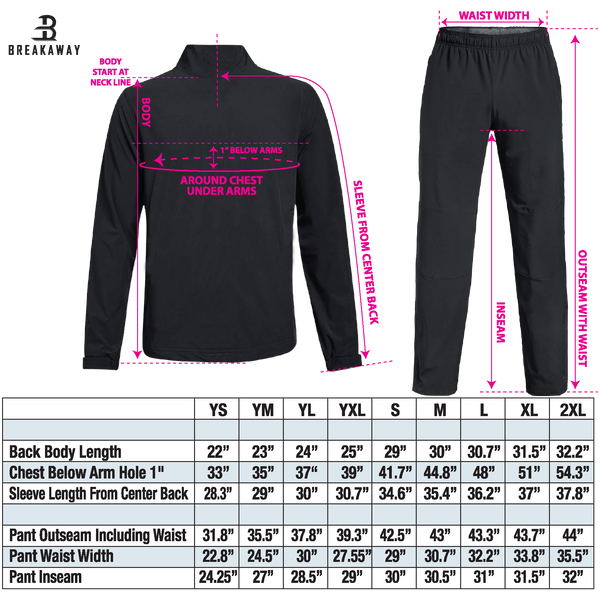 Adult Breakaway Lightweight Warm Up Jacket (Woodbridge Wolfpack)