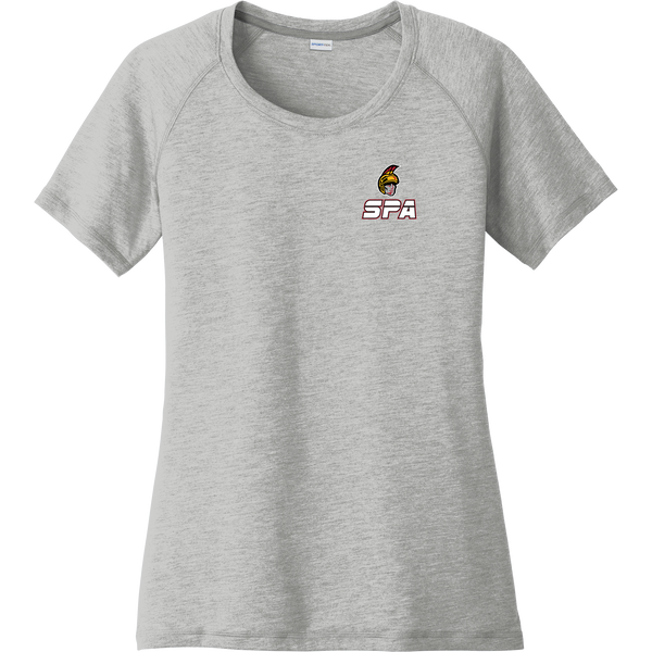 Seacoast Spartans (SPA) Ladies PosiCharge Tri-Blend Wicking Scoop Neck Raglan Tee