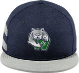Woodbridge Wolfpack New Era Shadow Heather Striped Flat Bill Snapback Cap
