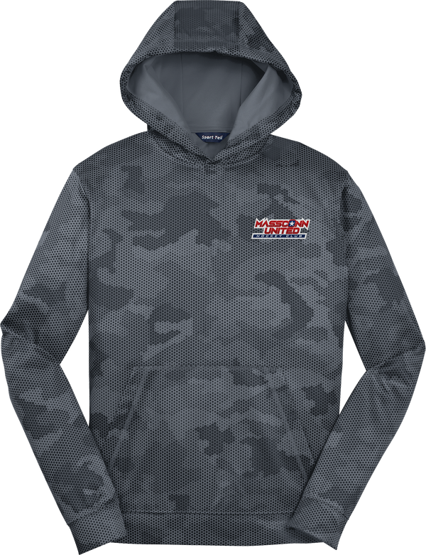 Mass Conn United Youth Sport-Wick CamoHex Fleece Hooded Pullover