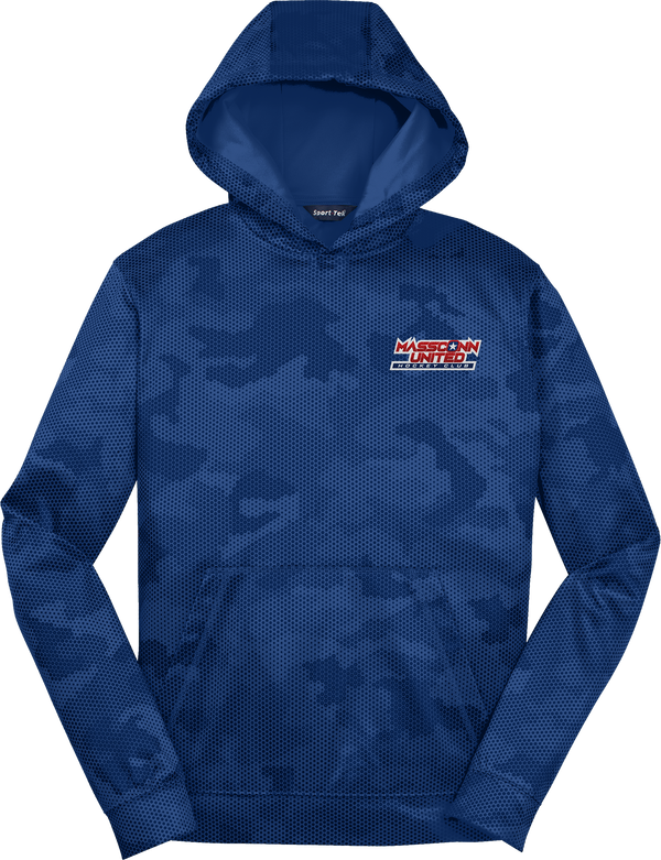 Mass Conn United Youth Sport-Wick CamoHex Fleece Hooded Pullover